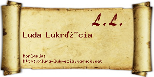 Luda Lukrécia névjegykártya
